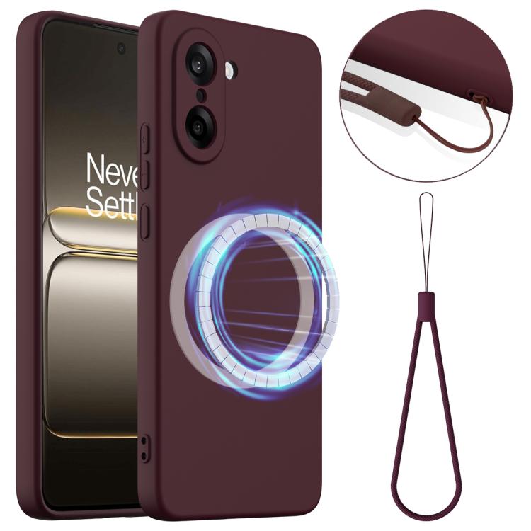 

For OnePlus Ace 5 Racing / Nord CE5 Shockproof Silicone Magsafe Phone Case(Plum Color)