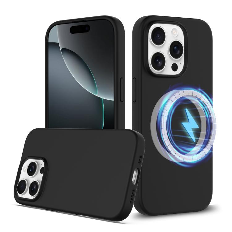 

For iPhone 16 Pro Silicone Magsafe Phone Case with Camera Control Button(Black)