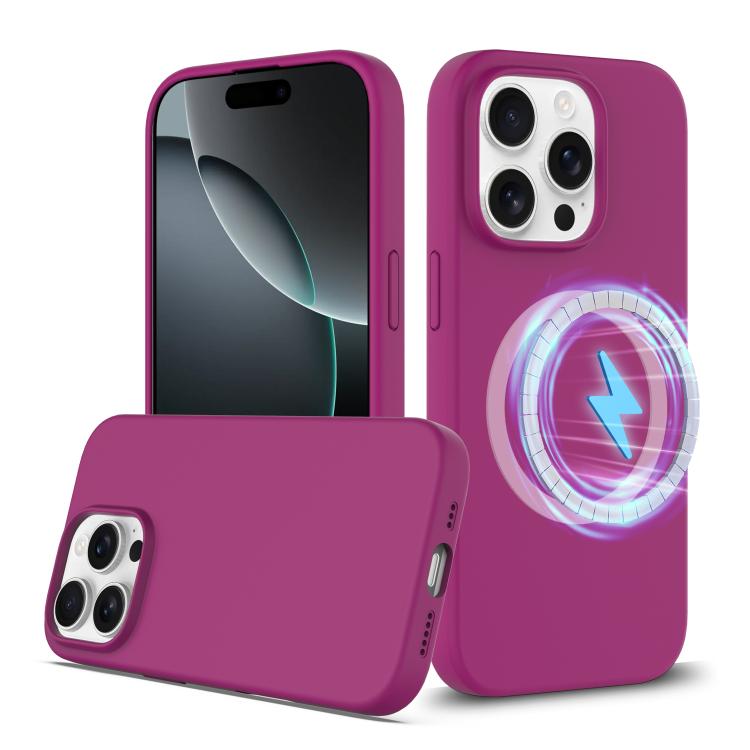 

For iPhone 16 Pro Silicone Magsafe Phone Case with Camera Control Button(Purple)