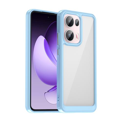 

For OPPO Reno13 Pro Global Colorful Series Acrylic Hybrid TPU Phone Case(Blue)