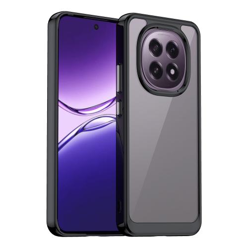 

For OPPO F29 5G Colorful Series Acrylic Hybrid TPU Phone Case(Black)