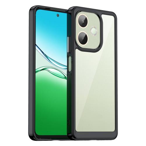 

For OPPO A5 Energy 5G Colorful Series Acrylic Hybrid TPU Phone Case(Black)