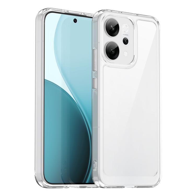 

For OPPO Reno14 Global Colorful Series Acrylic Hybrid TPU Phone Case(Transparent)
