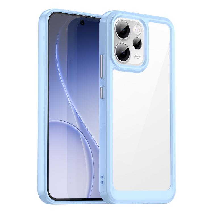 

For OPPO Reno14 F 5G Colorful Series Acrylic Hybrid TPU Phone Case(Blue)