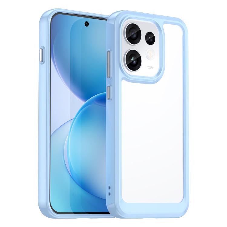 For OPPO Reno16 Pro 5G Global Colorful Series Acrylic Hybrid TPU Phone Case(Blue)