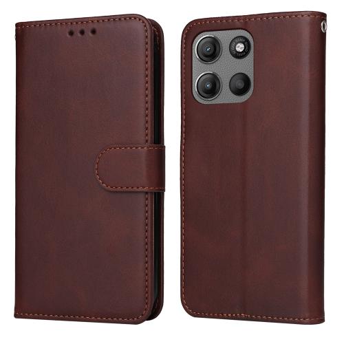 

For Motorola Moto G15 / G15 Power Classic Calf Texture Flip Leather Phone Case(Brown)