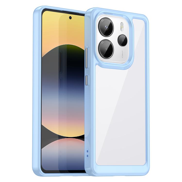

For Redmi Note 14 4G 163.25mm Colorful Series Acrylic Hybrid TPU Phone Case(Blue)