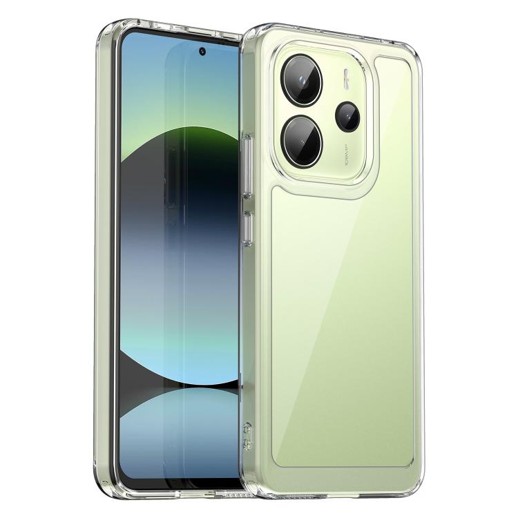 

For Redmi Note 14 4G 164.84mm Colorful Series Acrylic Hybrid TPU Phone Case(Transparent)