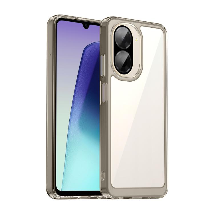 

For Redmi A5 4G 171.7mm / Poco C71 Colorful Series Acrylic Hybrid TPU Phone Case(Transparent Grey)