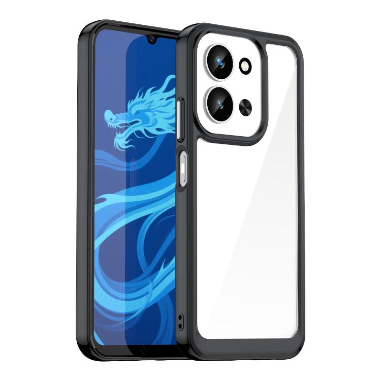 

For Redmi 15C 5G / 4G EU 173mm Colorful Series Acrylic Hybrid TPU Phone Case(Black)