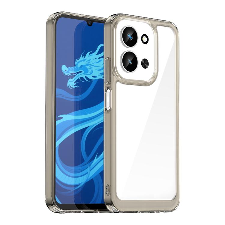 

For Redmi 15C 5G / 4G EU 173mm Colorful Series Acrylic Hybrid TPU Phone Case(Transparent Grey)