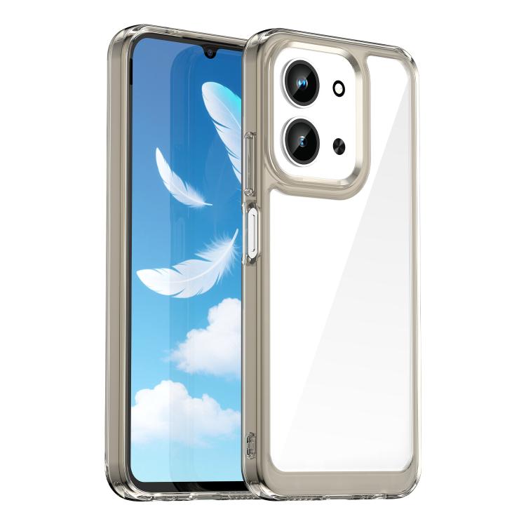 

For Redmi 15C 5G / 4G Global 171mm Colorful Series Acrylic Hybrid TPU Phone Case(Transparent Grey)