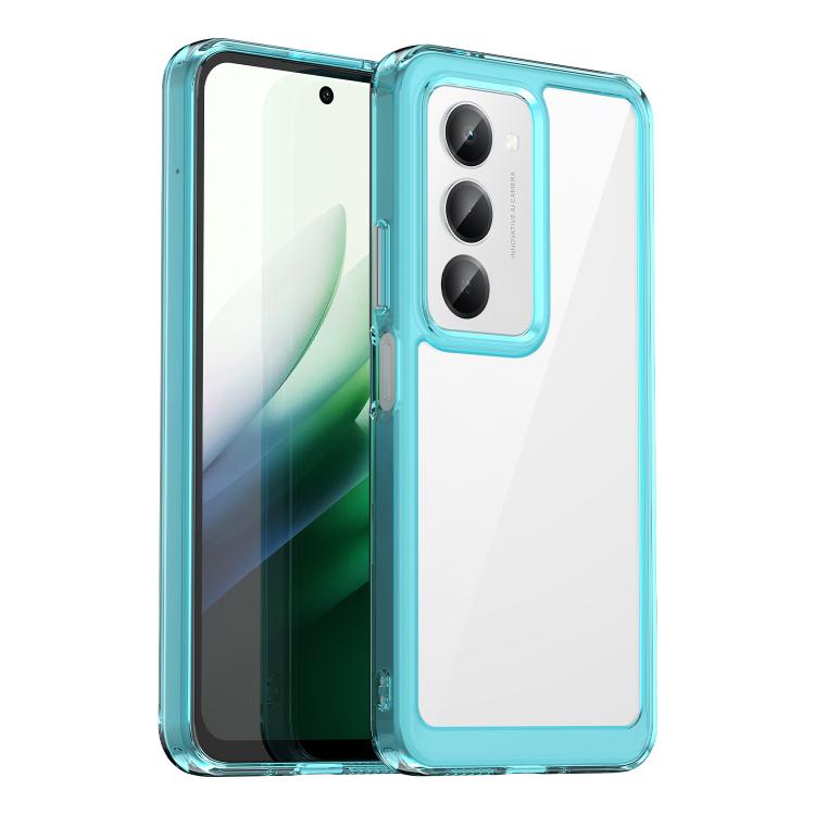 

For Redmi 15 5G / 4G EU 171mm Colorful Series Acrylic Hybrid TPU Phone Case(Transparent Blue)