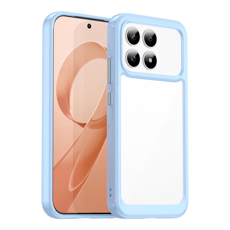 

For Redmi K90 / Poco F8 Pro Colorful Series Acrylic Hybrid TPU Phone Case(Blue)