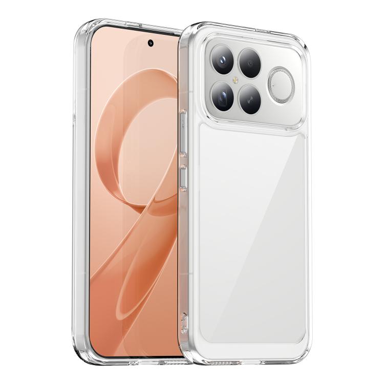 

For Redmi K90 Pro Max / Poco F8 Ultra Colorful Series Acrylic Hybrid TPU Phone Case(Transparent)