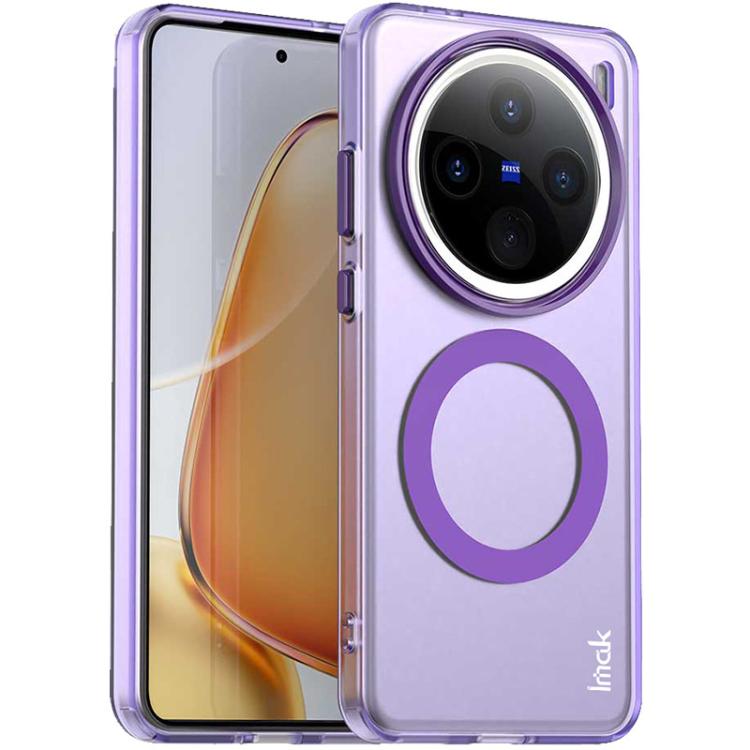 

For vivo X200 Pro mini IMAK Candy Series Shockproof MagSafe Phone Case(Purple)