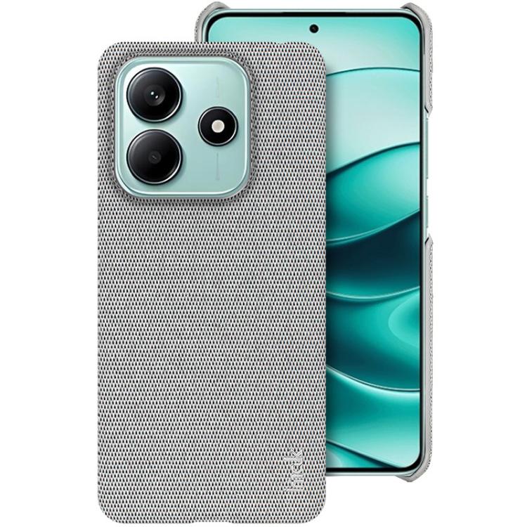 

For Redmi Note 14 5G Global imak Ruiyi Series Cloth Texture PU + PC Phone Case(Light Grey)