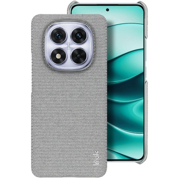

For Redmi Note 14 Pro 5G imak Ruiyi Series Cloth Texture PU + PC Phone Case(Light Grey)