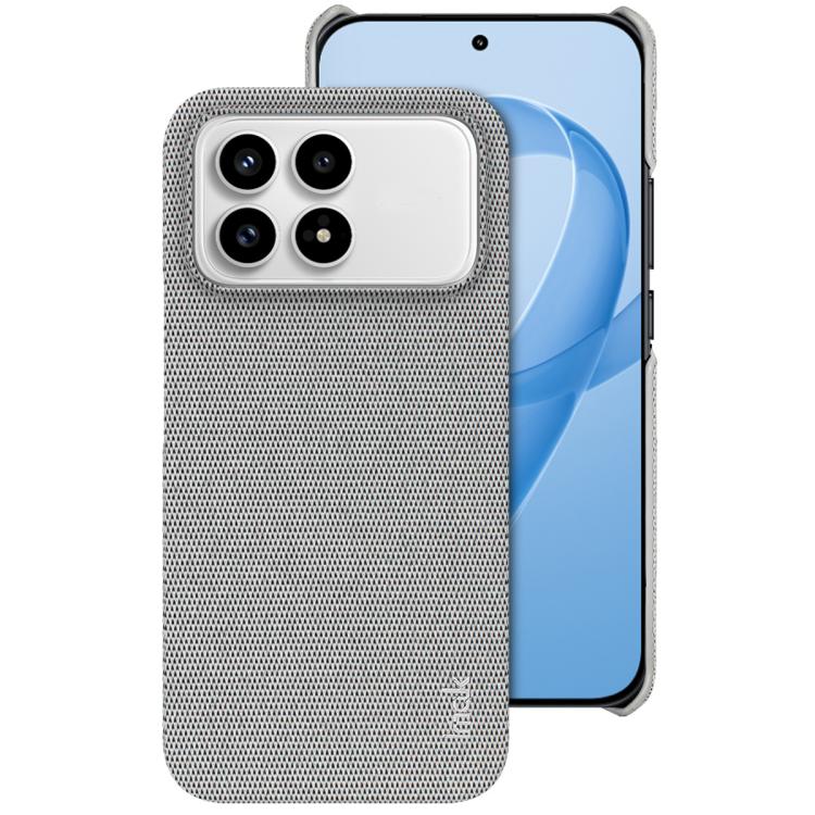 

For Redmi K90/Poco F8 Pro imak Ruiyi Series Cloth Texture PU + PC Phone Case(Light Grey)