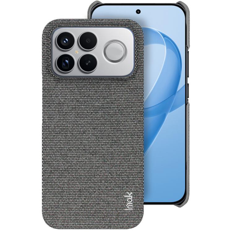 

For Redmi K90 Pro Max/Poco F8 Ultra imak Ruiyi Series Cloth Texture PU + PC Phone Case(Dark Grey)