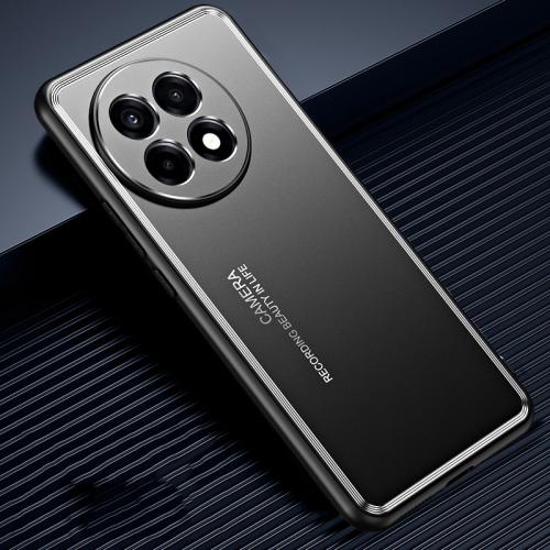 

For OnePlus Ace 5 Frosted Metal Phone Case(Black)