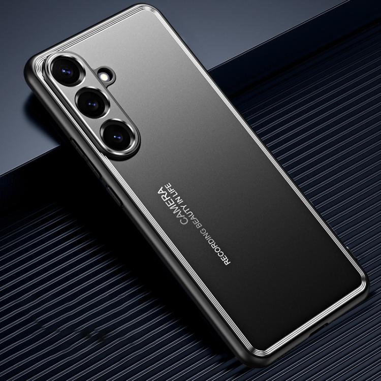 

For Samsung Galaxy S26+ 5G Frosted Metal Phone Case(Black)