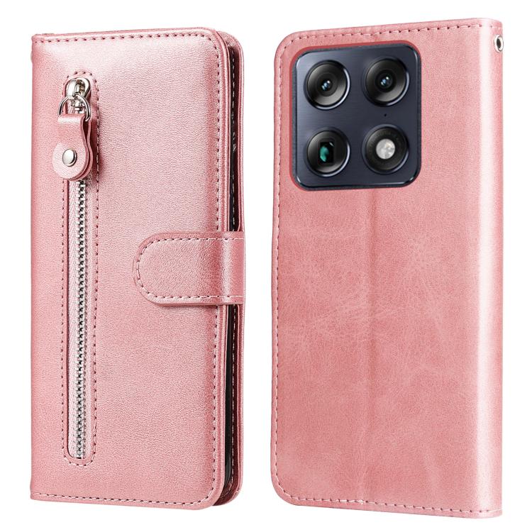 

For Motorola Signature / Moto X70 Air Pro 5G Fashion Calf Texture Zipper Leather Phone Case(Rose Gold)