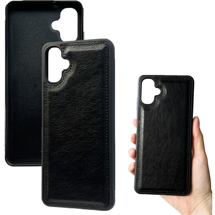 

For Samsung Galaxy A06 Cowhide Texture Back Cover Phone Case(Black)