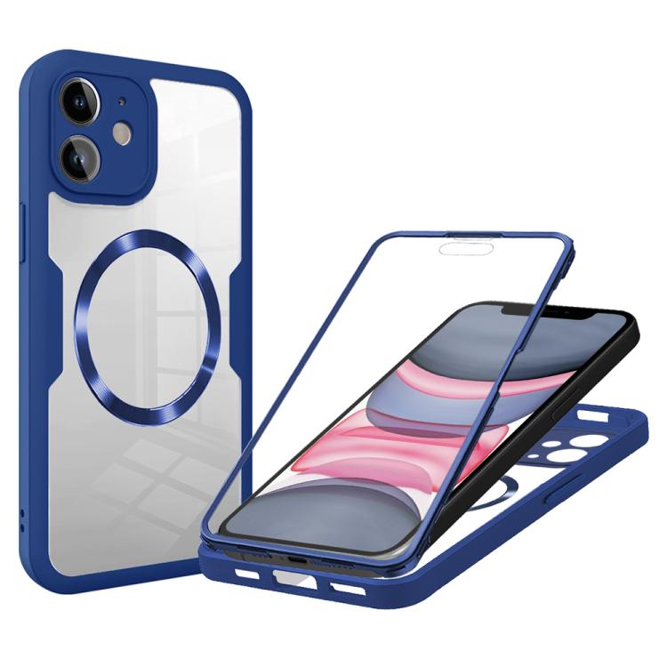 

For iPhone 11 CD Texture MagSafe Phone Case(Blue)