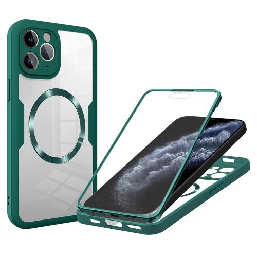 

For iPhone 11 Pro CD Texture MagSafe Phone Case(Green)