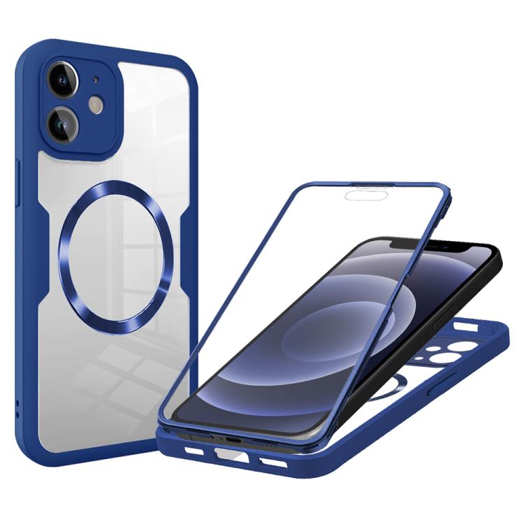

For iPhone 12 CD Texture MagSafe Phone Case(Blue)