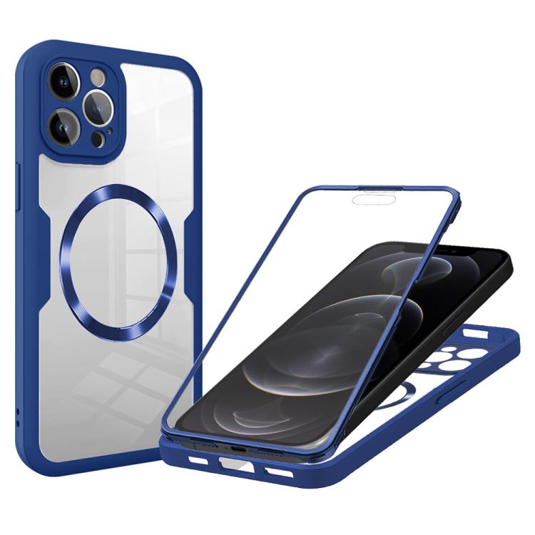 

For iPhone 12 Pro CD Texture MagSafe Phone Case(Blue)