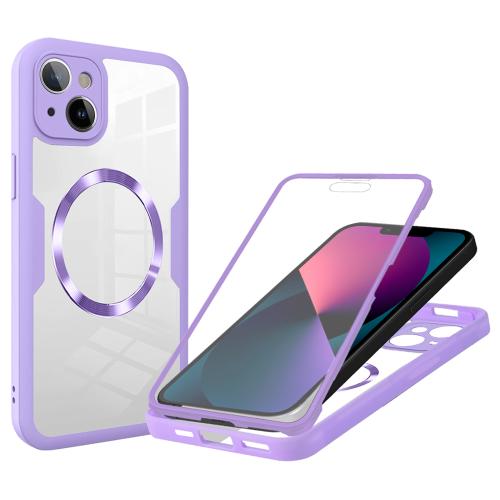 

For iPhone 13 CD Texture MagSafe Phone Case(Purple)