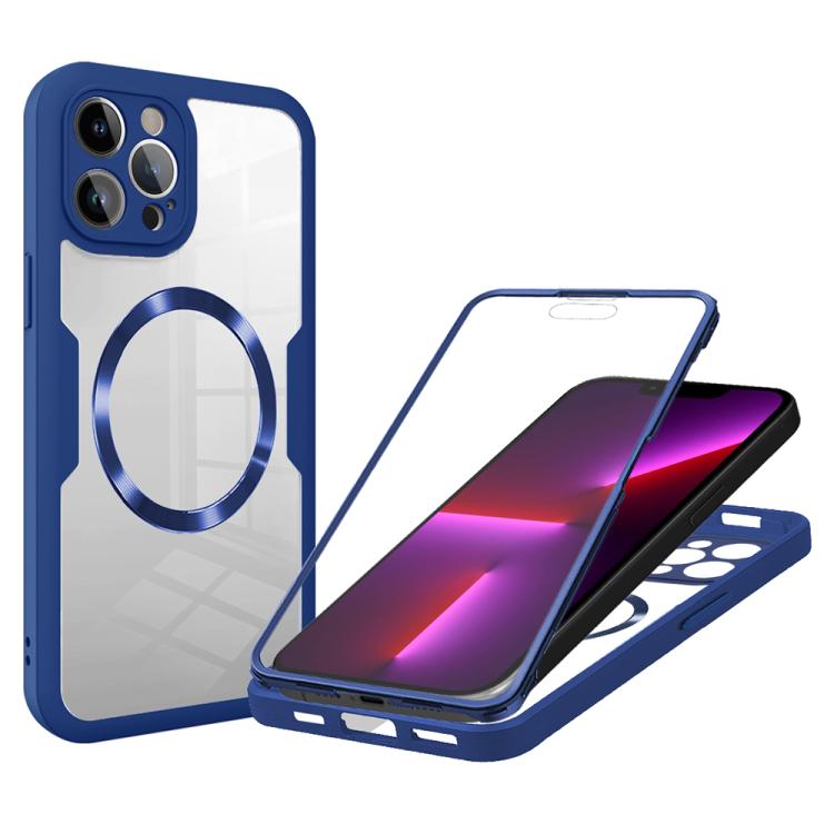 

For iPhone 13 Pro Max CD Texture MagSafe Phone Case(Blue)