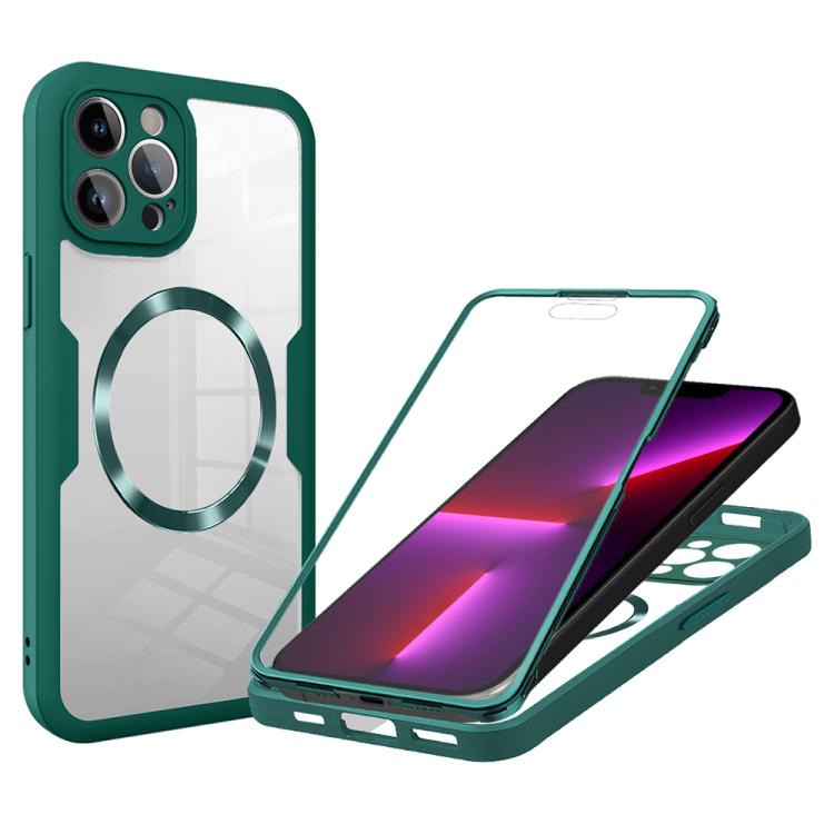 

For iPhone 13 Pro Max CD Texture MagSafe Phone Case(Green)