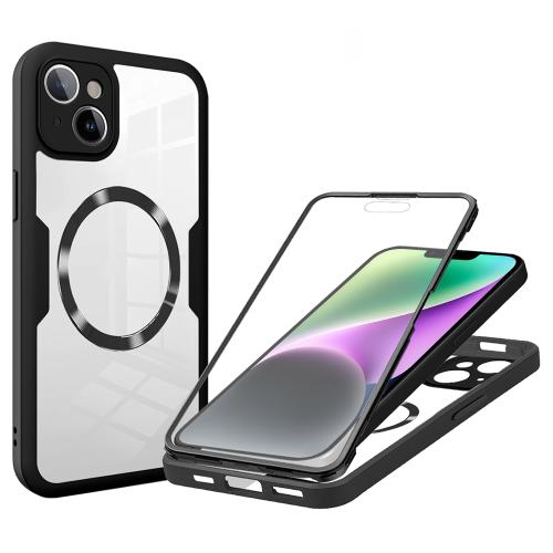 

For iPhone 14 CD Texture MagSafe Phone Case(Black)
