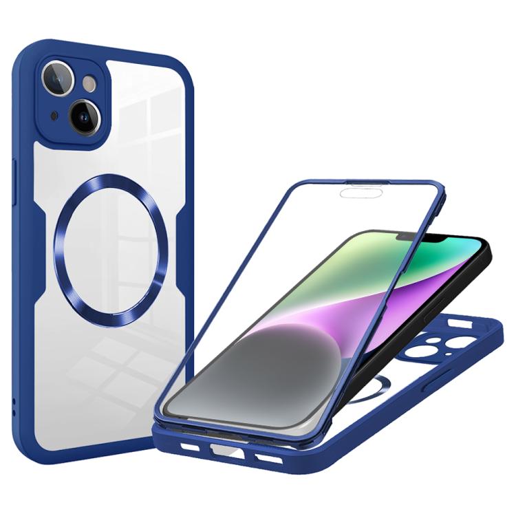 

For iPhone 14 CD Texture MagSafe Phone Case(Blue)