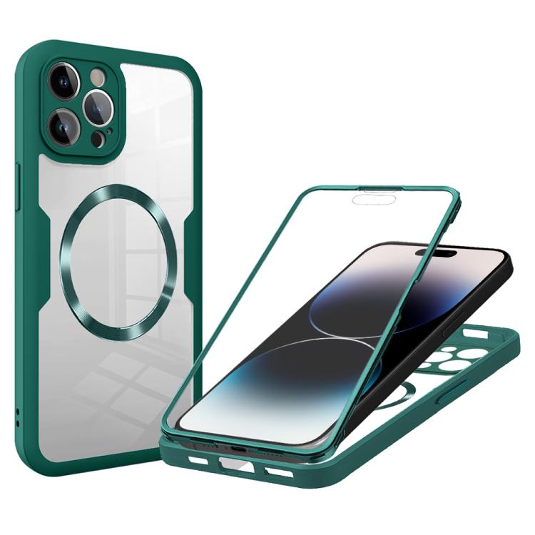 

For iPhone 14 Pro CD Texture MagSafe Phone Case(Green)