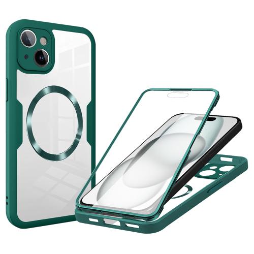 

For iPhone 15 CD Texture MagSafe Phone Case(Green)