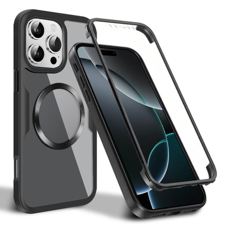 

For iPhone 16 Pro CD Texture MagSafe Phone Case(Black)