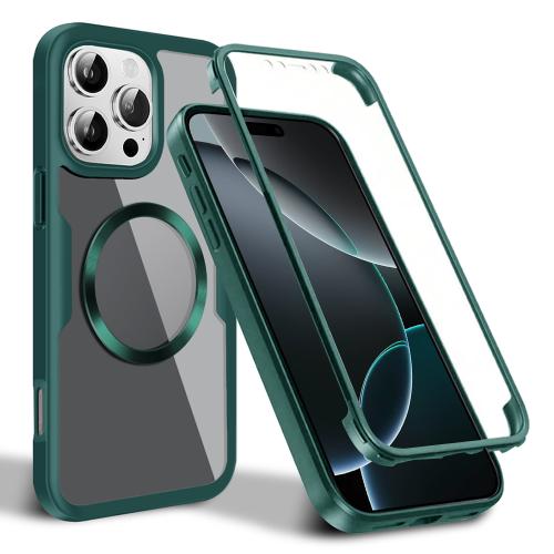 

For iPhone 16 Pro CD Texture MagSafe Phone Case(Green)