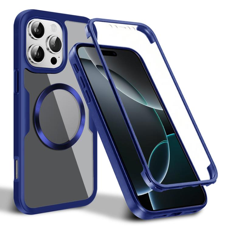 

For iPhone 16 Pro Max CD Texture MagSafe Phone Case(Blue)