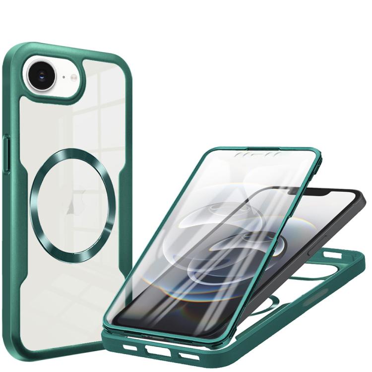 

For iPhone 16e CD Texture MagSafe Phone Case(Green)