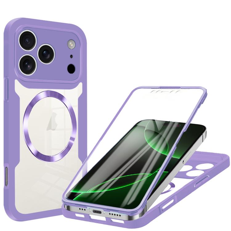 

For iPhone 17 Pro Max CD Texture MagSafe Phone Case(Purple)