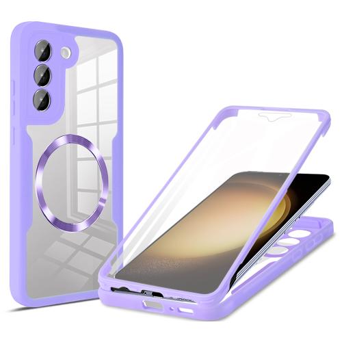 

For Samsung Galaxy S23+ 5G CD Texture MagSafe Phone Case(Purple)