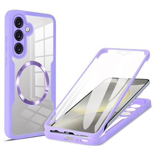 

For Samsung Galaxy S25+ / S24+ 5G CD Texture MagSafe Phone Case(Purple)