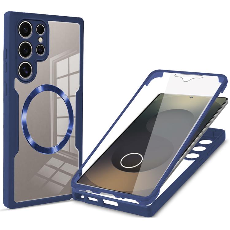 

For Samsung Galaxy S25 Ultra 5G CD Texture MagSafe Phone Case(Blue)