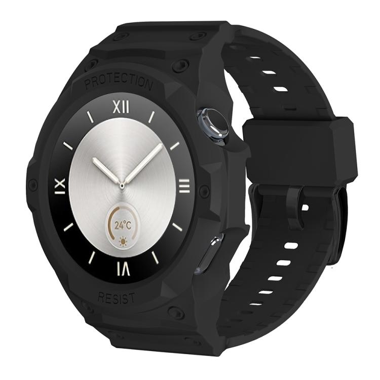 

For Huawei Watch GT 4 / GT 5 46mm Integrated Anti-fall TPU Watch Band(Black)