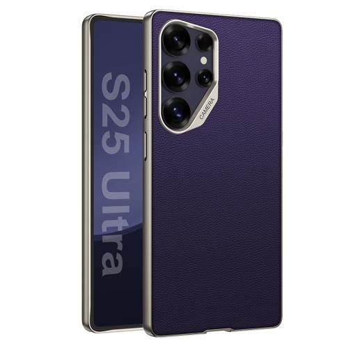 

For Samsung Galaxy S25 Ultra 5G GKK Metal Paint Skin Feel Leather Full Coverage Phone Case(Purple)