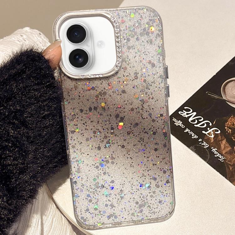 

For iPhone 16 Plus Starry Sky Gradient IMD Phone Case(Black)